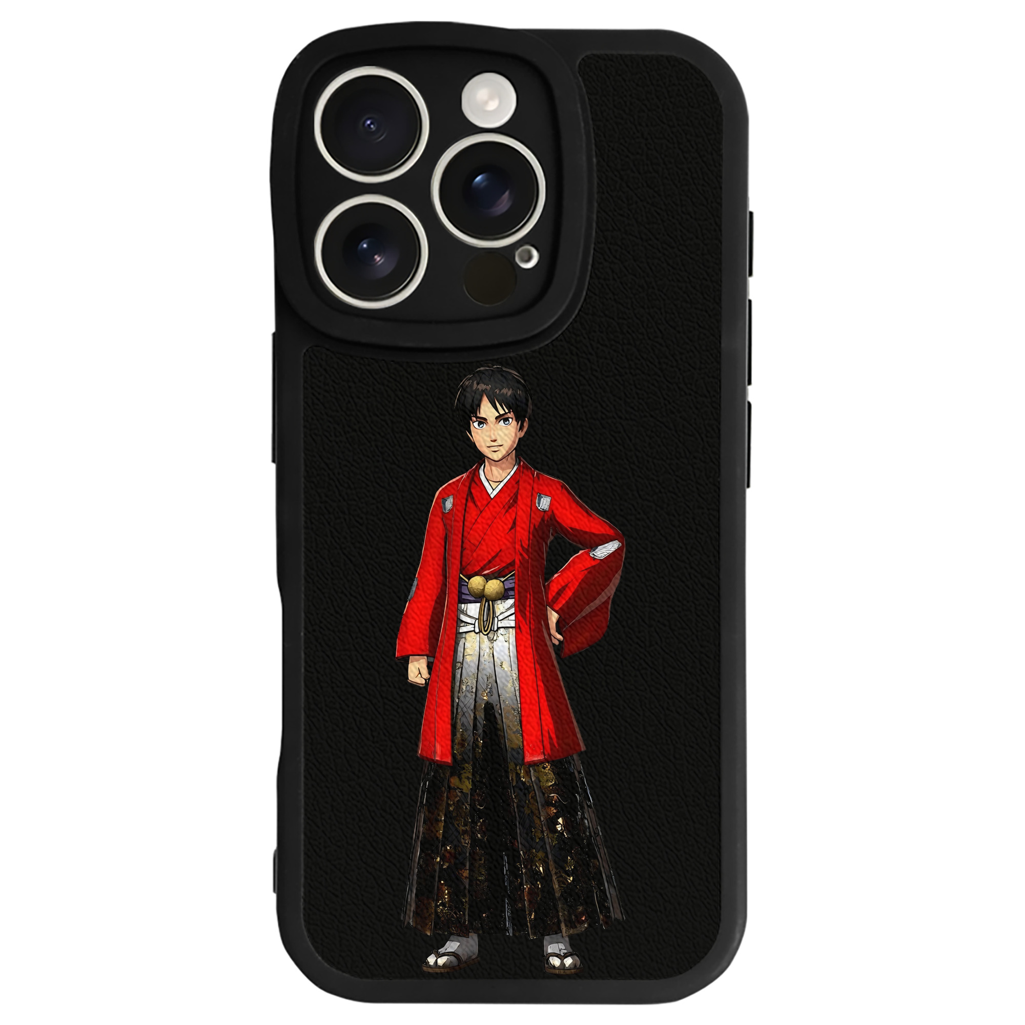 （画像用） 進撃の巨人 エレン･イェーガー Attack on Titan Eren Jäger 【iPhone 16シリーズ対応】シリコンスマホケース（レザー調） 材質：シリコン